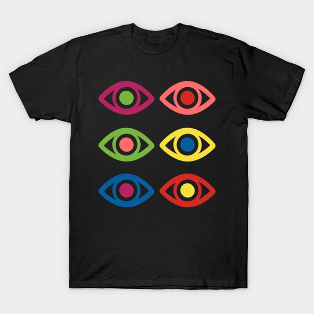 Multicolored Eyes T-Shirt by yayor